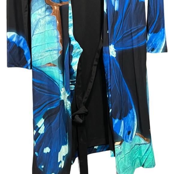 Ted Baker Butterfly Collective blue print wrap Dress .size 3 - Picture 6 of 8
